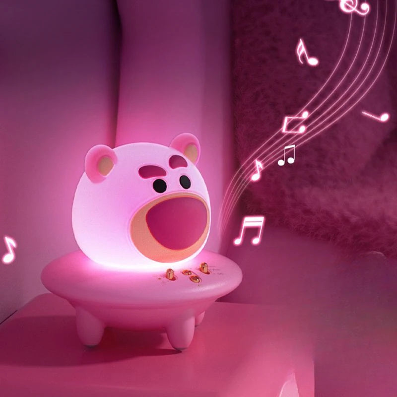 New Disney Winnie Cute  Cartoon Wireless Bluetooth Speaker Creative Simple Anime Character Bedside Night Light
